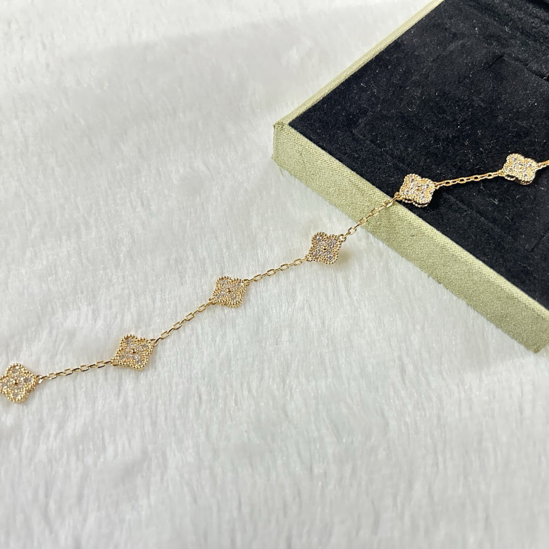 [⭐Novea]CLOVER 6 MOTIF DIAMOND BRACELET