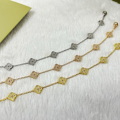 [⭐Novea]CLOVER 6 MOTIF DIAMOND BRACELET
