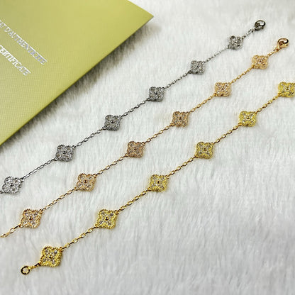 [⭐Novea]CLOVER 6 MOTIF DIAMOND BRACELET