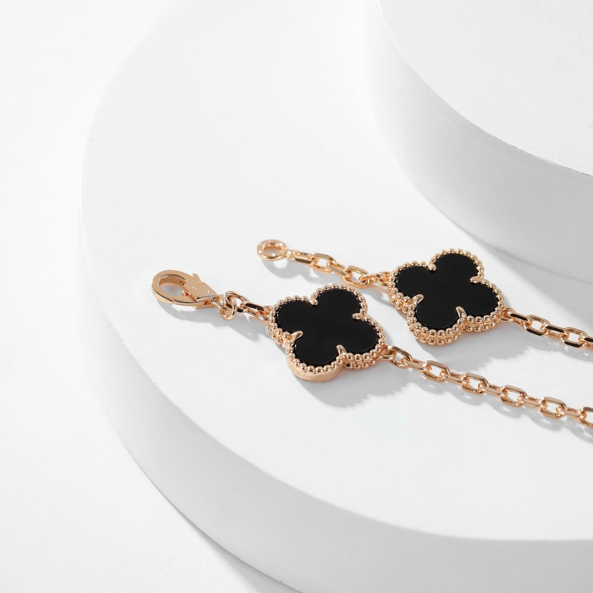 [⭐Novea]CLOVER 10 MOTIFS ONYX NECKLACE