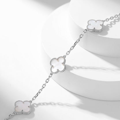 [⭐Novea]CLOVER 10 MOTIFS WHITE MOTHER OF PEARL NECKLACE