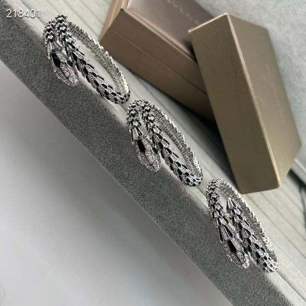 [⭐Novea]NEW OBSIDIAN & DIAMOND SERPENT BRACELET