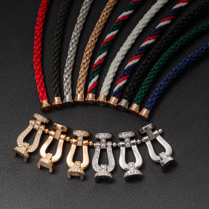 [⭐Novea]FORCE LARGE HORSESHOE FULL DIAMOND BRACELET GOLD