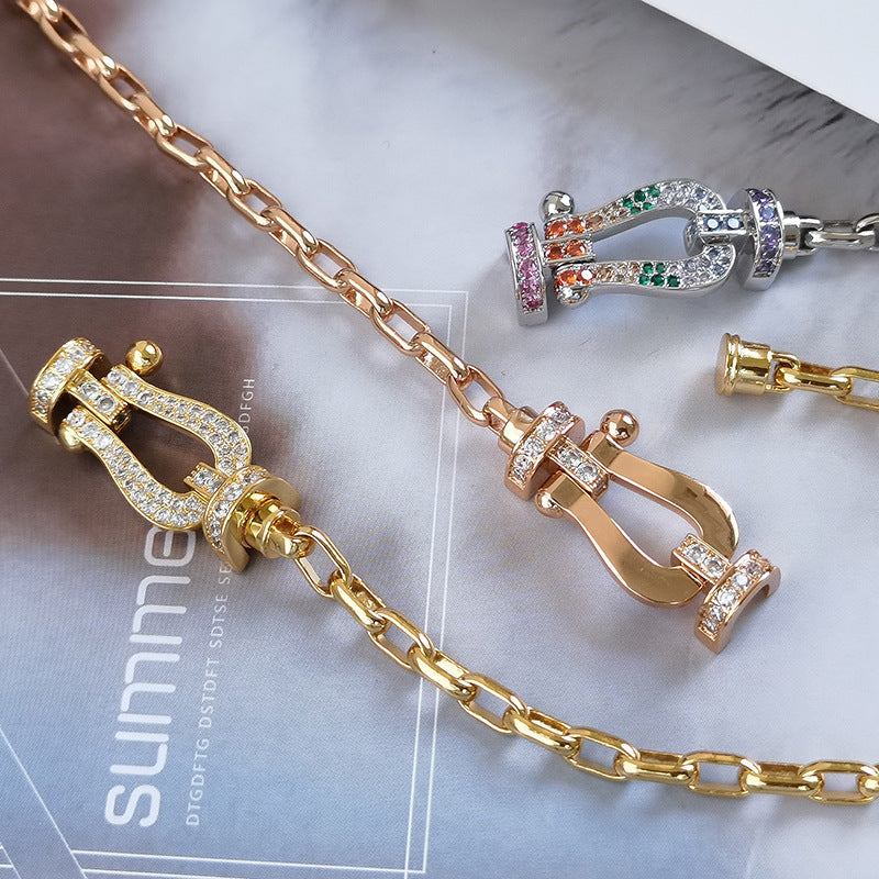 [⭐Novea]FORCE LARGE HORSESHOE CLASP  METAL BRACELET