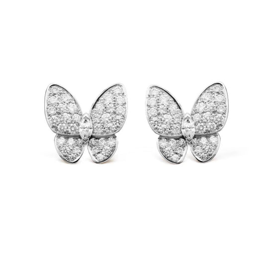 [⭐Novea]BUTTERFLY ALL DIAMOND EARRINGS