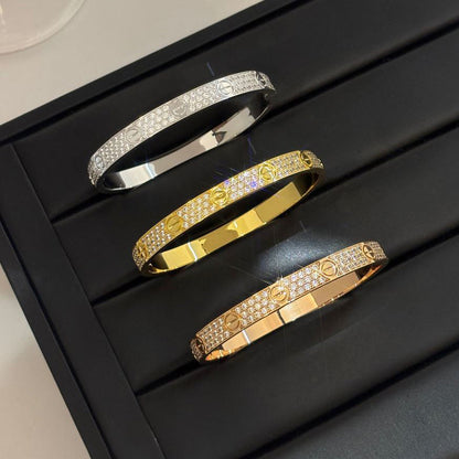 [⭐Novea]LOVE BRACELET 6.1MM DIAMOND-PAVED