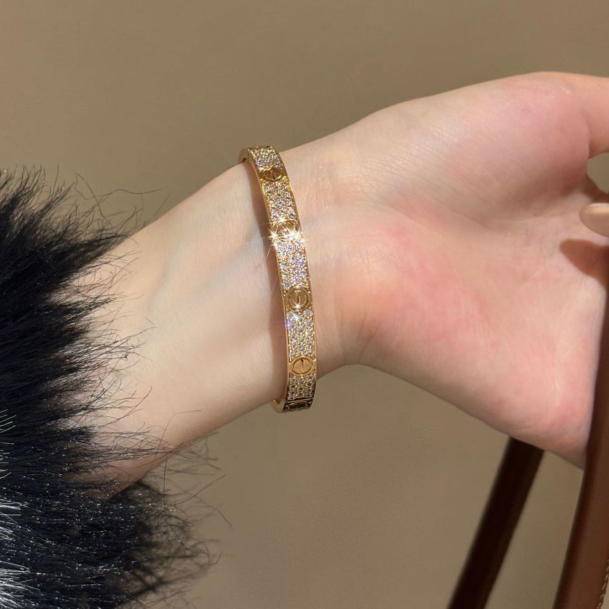 [⭐Novea]LOVE BRACELET 6.1MM DIAMOND-PAVED