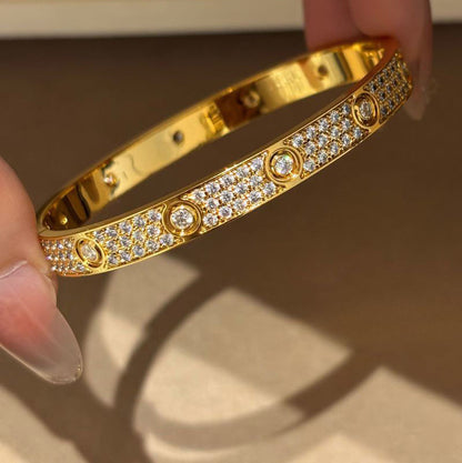 [⭐Novea]LOVE BRACELET 6.1MM DIAMOND-PAVED 10 BIG DIAMONDS