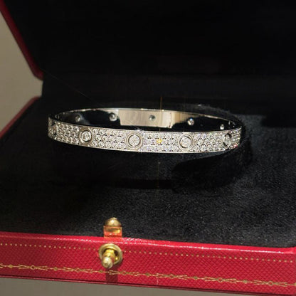 [⭐Novea]LOVE BRACELET 6.1MM DIAMOND-PAVED 10 BIG DIAMONDS