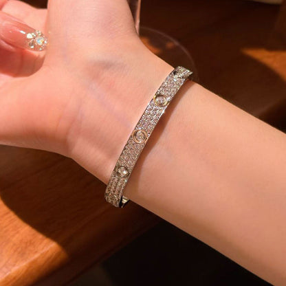 [⭐Novea]LOVE BRACELET 6.1MM DIAMOND-PAVED 10 BIG DIAMONDS