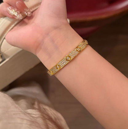 [⭐Novea]LOVE BRACELET 6.1MM DIAMOND-PAVED 10 BIG DIAMONDS