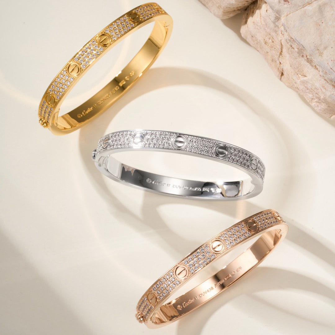 [⭐Novea]LOVE BRACELET 6.1MM DIAMOND-PAVED