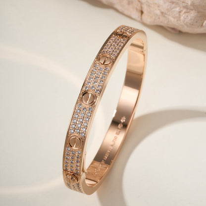 [⭐Novea]LOVE BRACELET 6.1MM DIAMOND-PAVED
