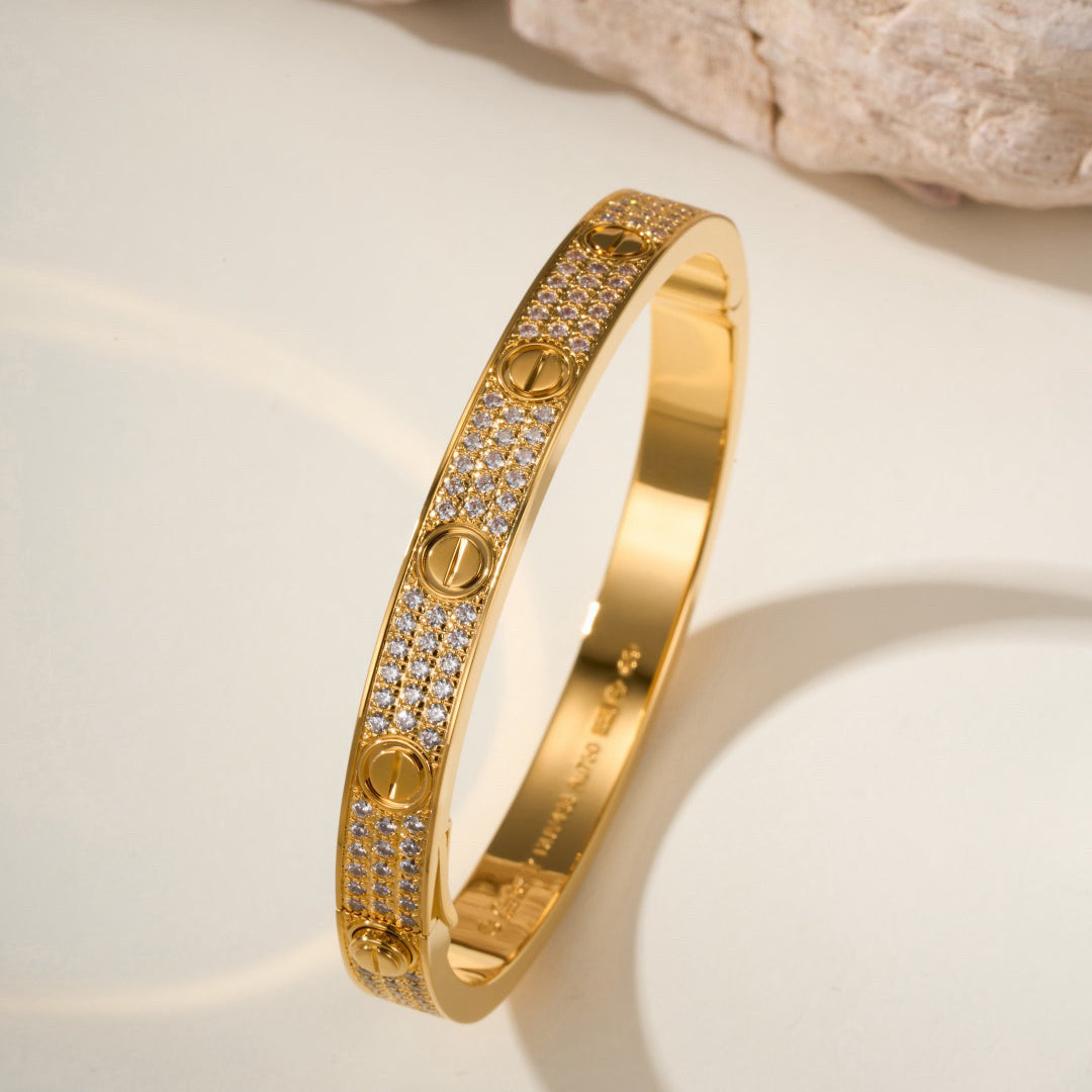 [⭐Novea]LOVE BRACELET 6.1MM DIAMOND-PAVED