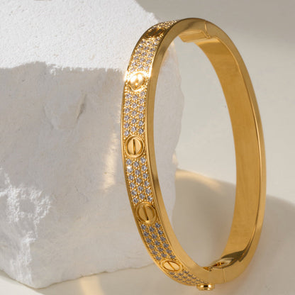 [⭐Novea]LOVE BRACELET 6.1MM DIAMOND-PAVED