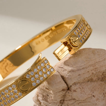 [⭐Novea]LOVE BRACELET 6.1MM DIAMOND-PAVED