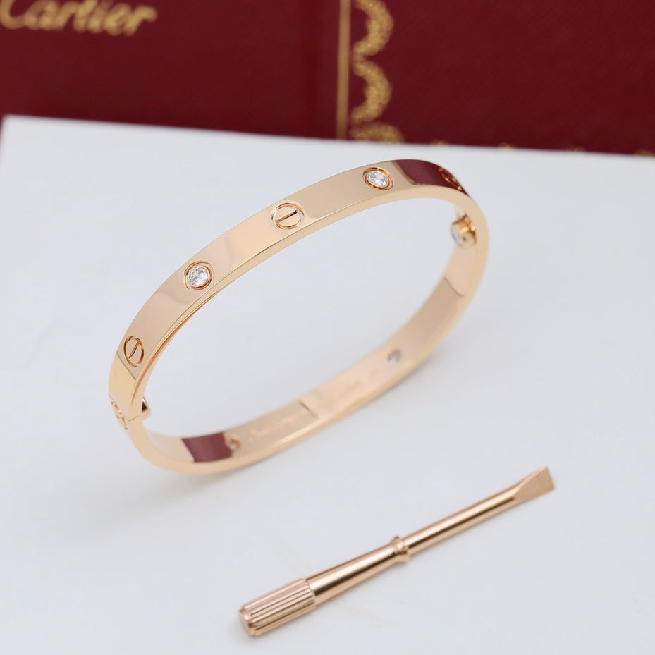 [⭐Novea]LOVE BRACELET 6.1MM 4 DIAMONDS