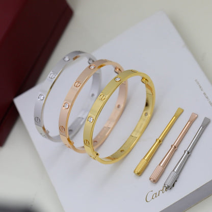 [⭐Novea]LOVE BRACELET 6.1MM 4 DIAMONDS