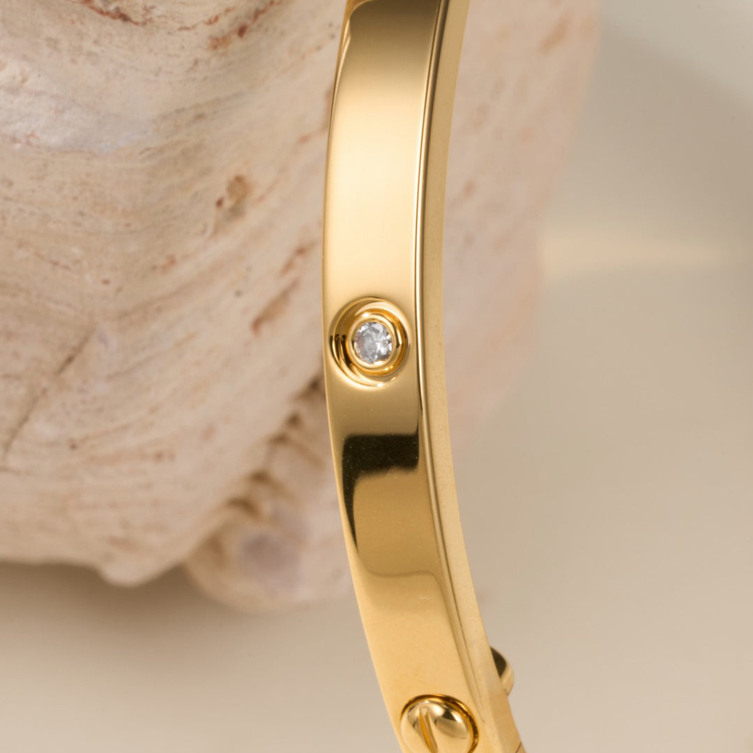 [⭐Novea]LOVE BRACELET 3.65MM 6 DIAMONDS