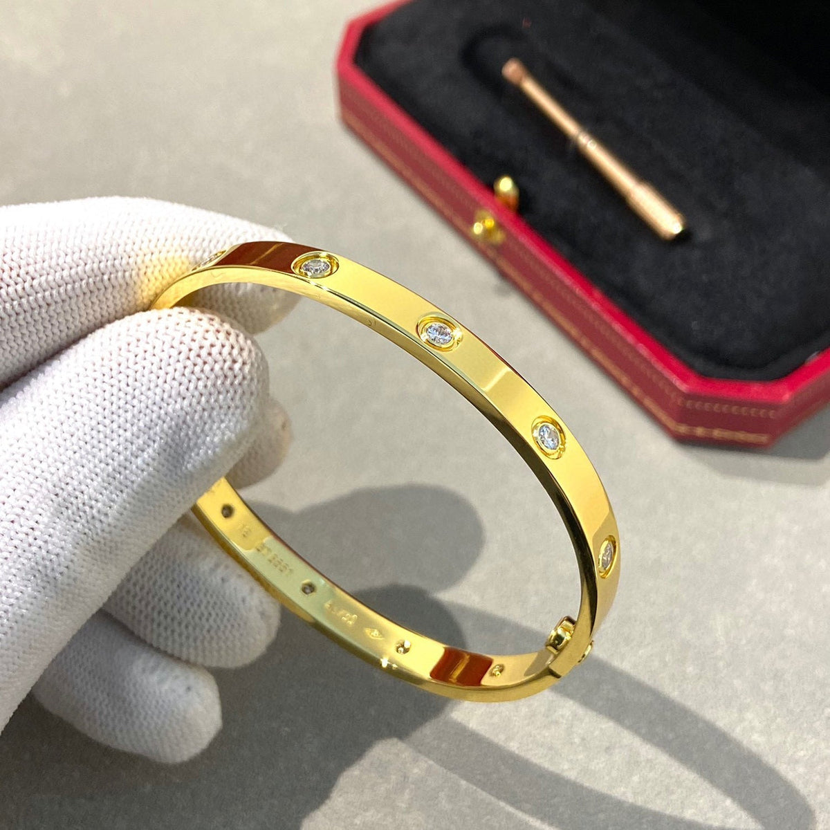 [⭐Novea]LOVE BRACELET 6.1MM 10 DIAMONDS
