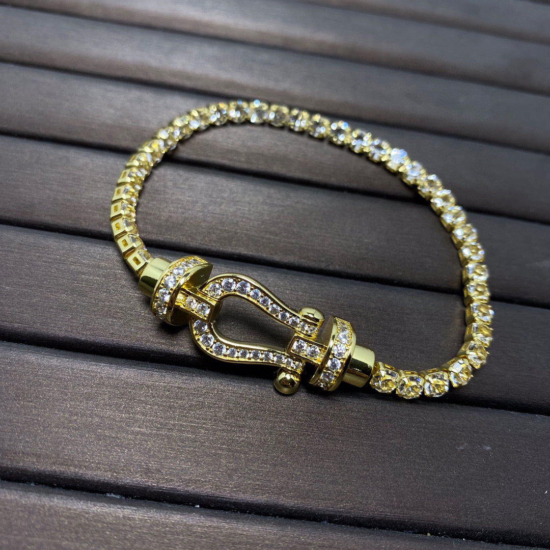 [⭐Novea]FORCE  HORSESHOE  DIAMOND TENNIS BRACELET