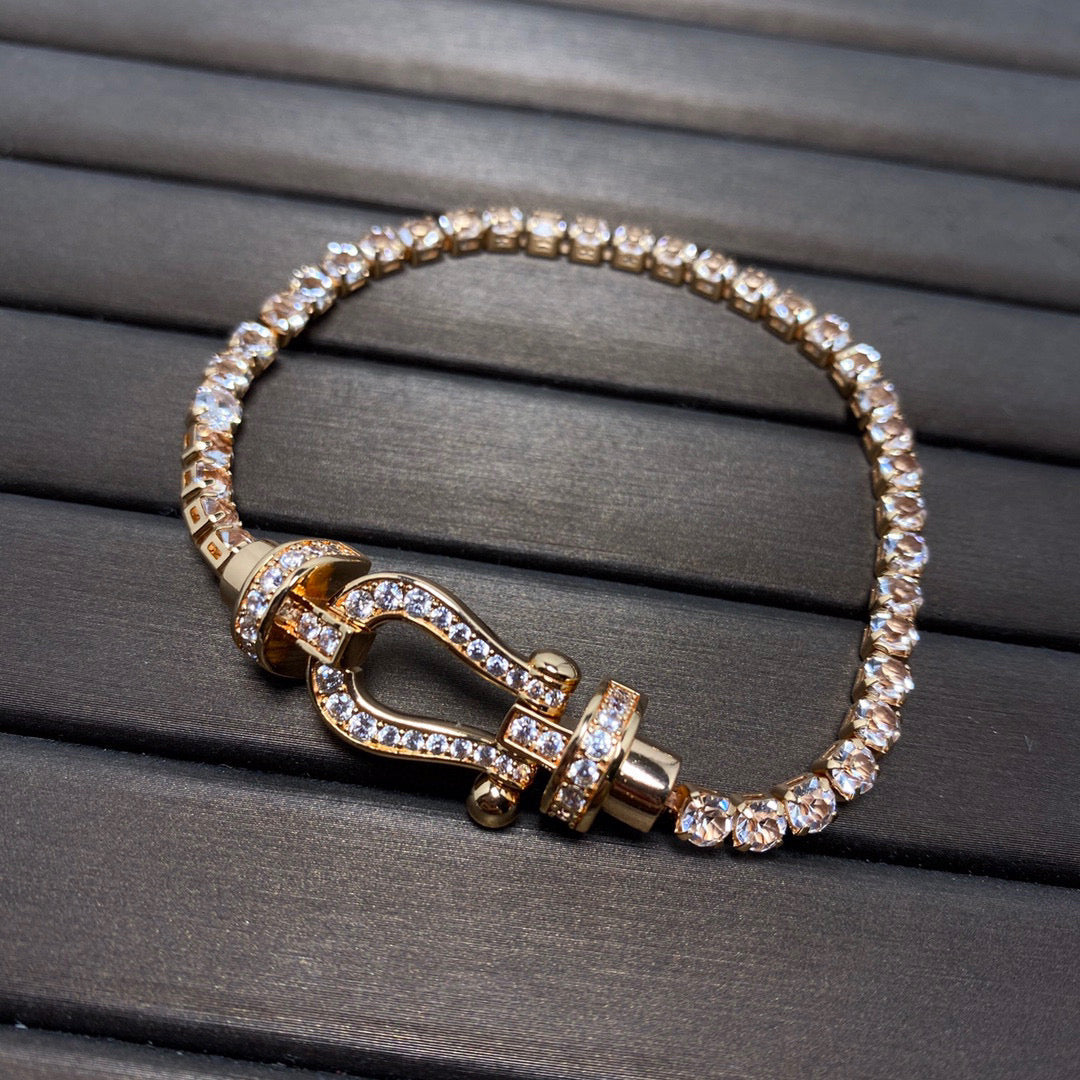 [⭐Novea]FORCE  HORSESHOE  DIAMOND TENNIS BRACELET