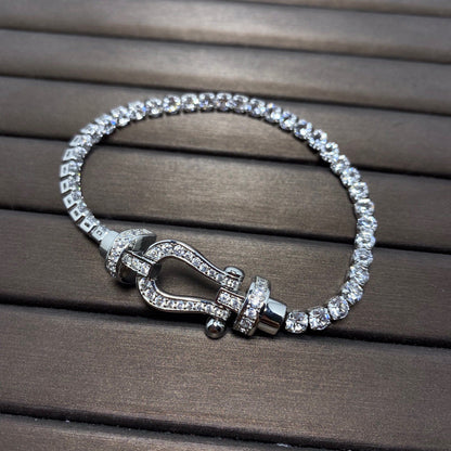 [⭐Novea]FORCE  HORSESHOE  DIAMOND TENNIS BRACELET