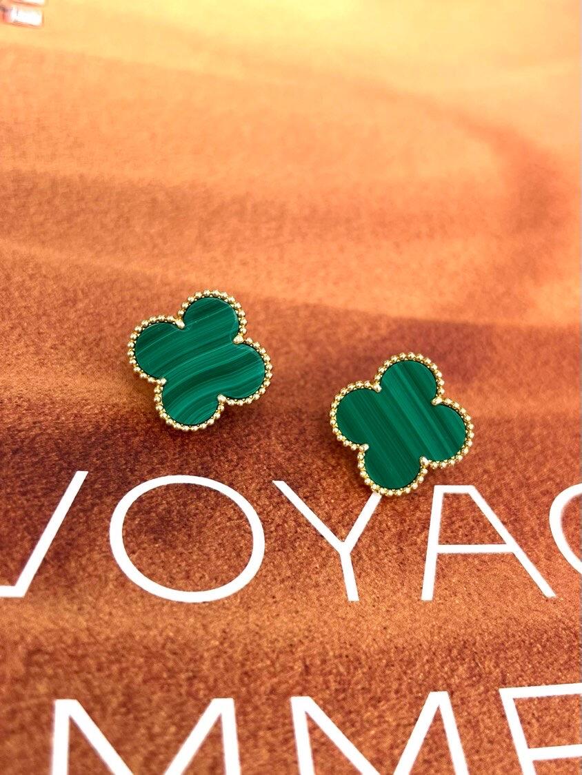 [⭐Novea] CLOVER LARGE (20mm) 1 MOTIFS GREENER MOP STUD EARRINGS