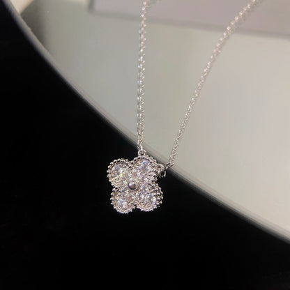 [⭐Novea]CLOVER 15MM DIAMOND SINGLE FLOWER NECKLACE
