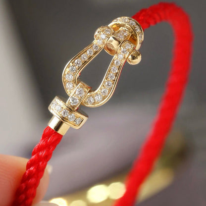 [⭐Novea]FORCE LARGE HORSESHOE FULL DIAMOND BRACELET ROSE GOLD