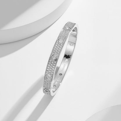 [⭐Novea]LOVE BRACELET 6.1MM DIAMOND-PAVED 10 BIG DIAMONDS