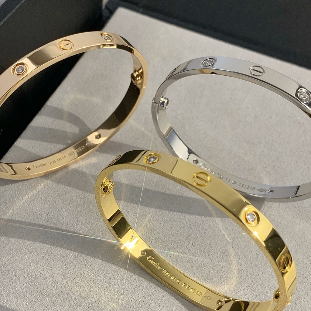 [⭐Novea]LOVE BRACELET 6.1MM 4 DIAMONDS