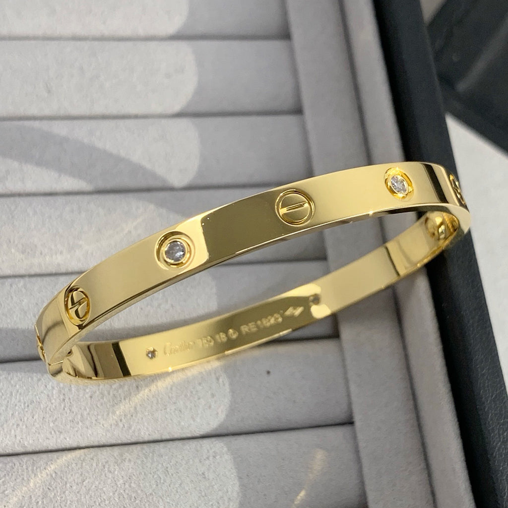 [⭐Novea]LOVE BRACELET 6.1MM 4 DIAMONDS