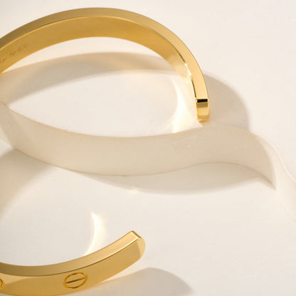 [⭐Novea]LOVE BRACELET 6.1MM 1 DIAMOND OPEN CUFF