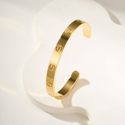 [⭐Novea]LOVE BRACELET 6.1MM OPEN CUFF