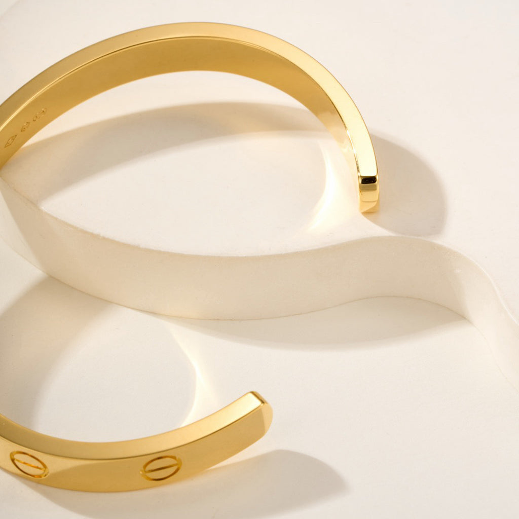 [⭐Novea]LOVE BRACELET 6.1MM OPEN CUFF
