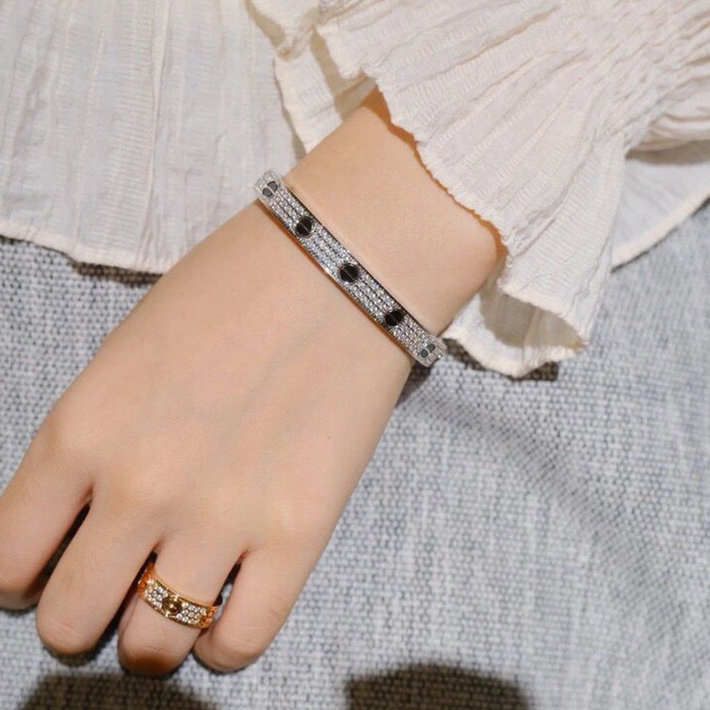 [⭐Novea]LOVE BRACELET 6.1MM DIAMOND-PAVED CERAMIC