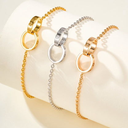 [⭐Novea]LOVE BRACELET DOUBLE RING