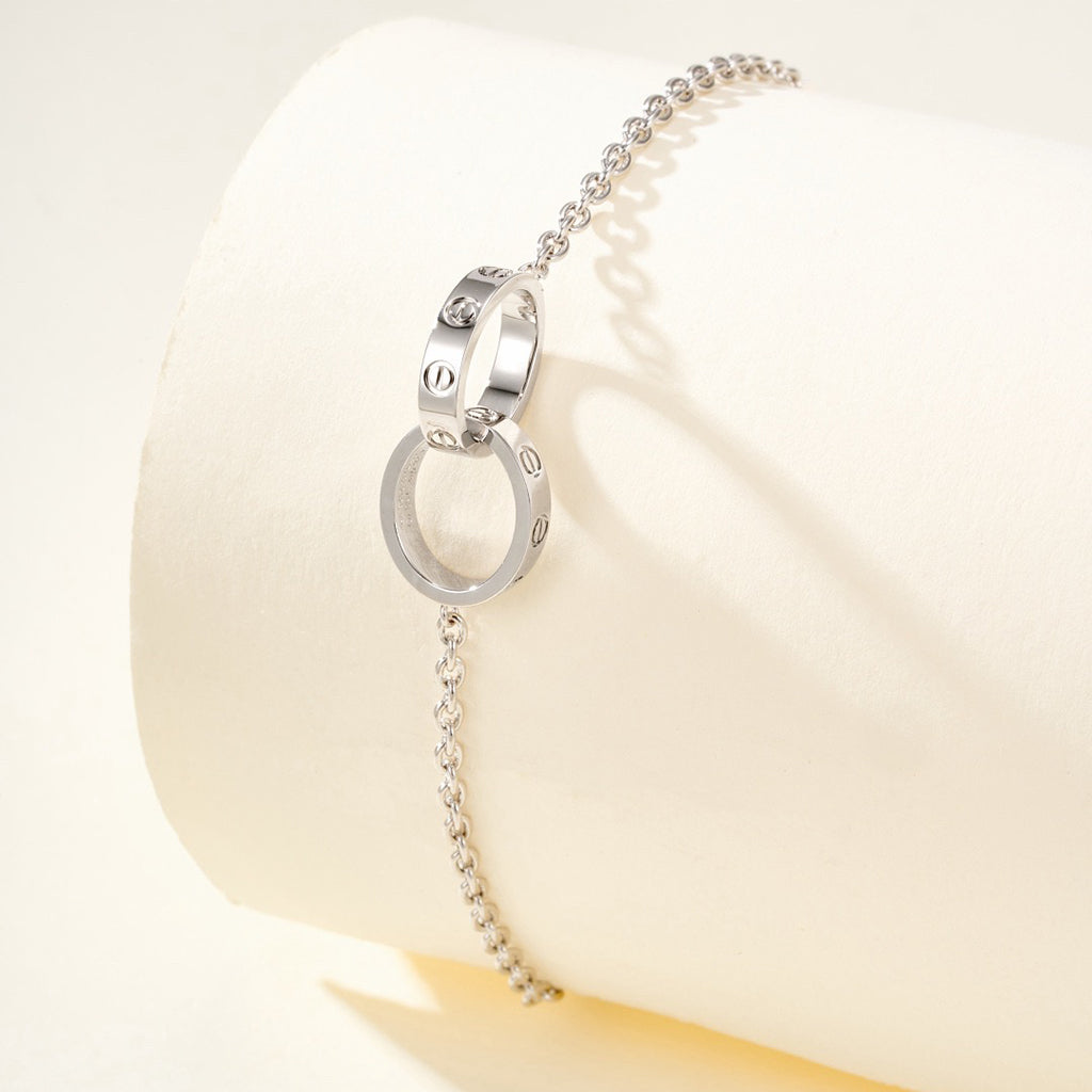 [⭐Novea]LOVE BRACELET DOUBLE RING