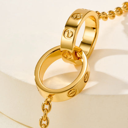 [⭐Novea]LOVE BRACELET DOUBLE RING