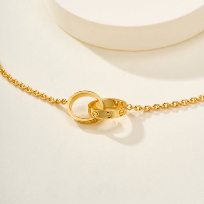 [⭐Novea]LOVE BRACELET DOUBLE RING