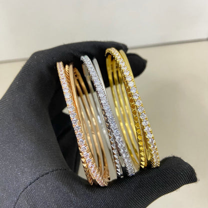 [⭐Novea]ETINCELLE HALF-PAVED DIAMOND BRACELET