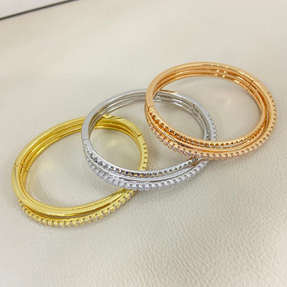 [⭐Novea]ETINCELLE HALF-PAVED DIAMOND BRACELET