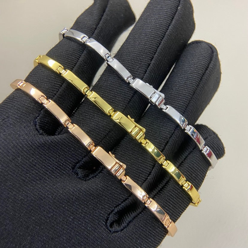 [⭐Novea]PANTHERE HALF DIAMOND ON CHAIN BRACELET