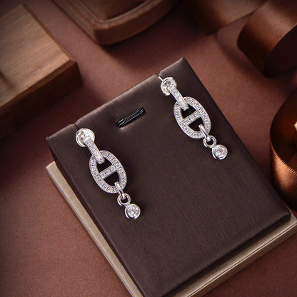 [⭐Novea]HM CHAINE DIAMOND EARRINGS