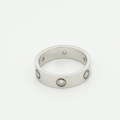 [⭐Novea]LOVE RING 5.5MM 6 DIAMONDS SILVER