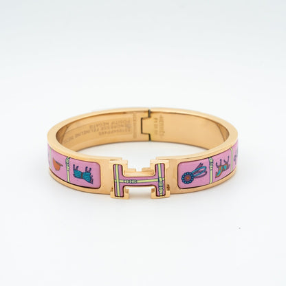 [⭐Novea]H PINK GOLD BRACELET PINK CERAMIC