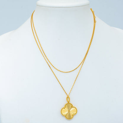 [⭐Novea]CLOVER 25MM PEDANT NECKLACE GOLD