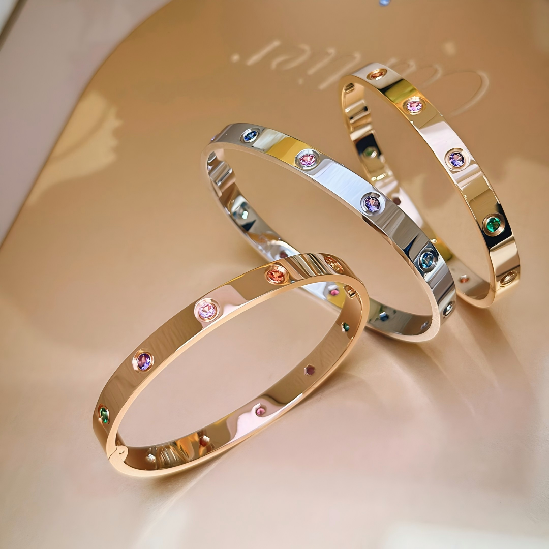 [⭐Novea] 2026 RAINBOW LOVE BRACELET 6.1MM  10 DIAMONDS