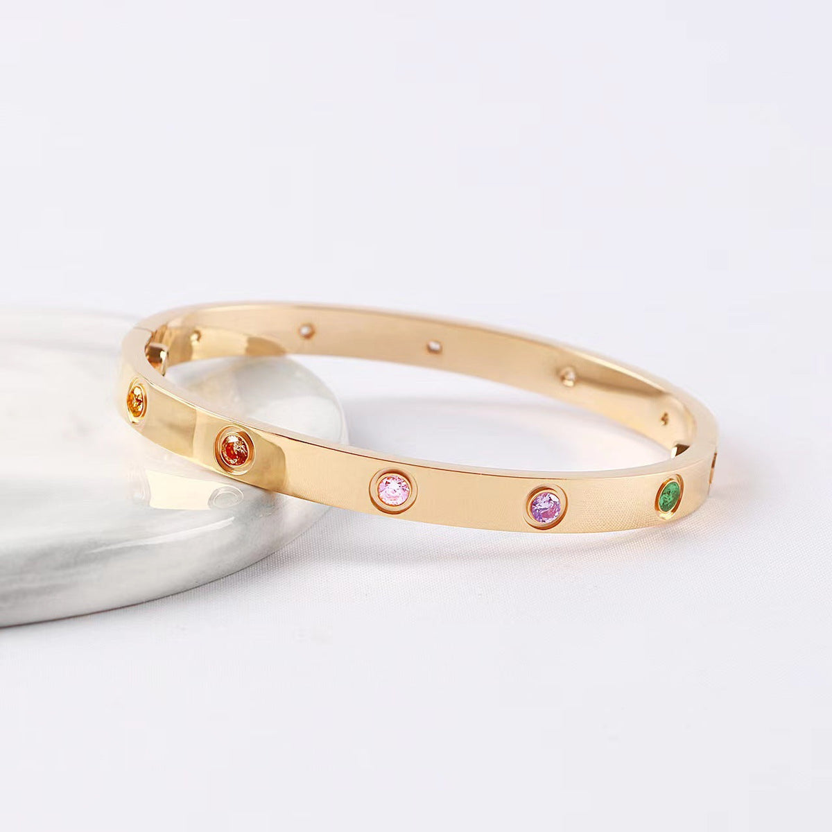 [⭐Novea] 2026 RAINBOW LOVE BRACELET 6.1MM  10 DIAMONDS